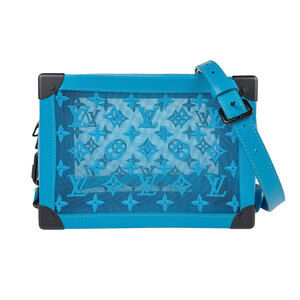 Louis Vuitton Monogram Soft Trunk Mesh Shoulder Bag Turquoise